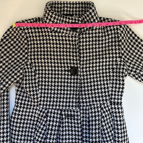Bitten Sarah Jessica Parker Women Houndstooth wool Blend Black Y2K Size Medium - Picture 7 of 9